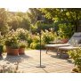 LED Solar Stehleuchte Stehlampe dimmbar höhenverstellbar Dämmerungssensor Metall Garten - schwarz