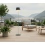 LED Solar Stehleuchte Stehlampe dimmbar höhenverstellbar Dämmerungssensor Metall Garten - schwarz