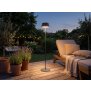 LED Solar Stehleuchte Stehlampe dimmbar höhenverstellbar Dämmerungssensor Metall Garten - schwarz