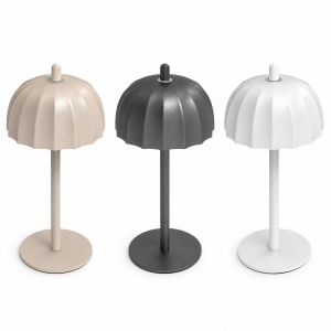 LED Akku Tischlampe Umbrella 2er Set stufenlos dimmbar Touch IP44 warmweiß 2700K