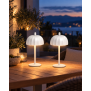 LED Akku Tischlampe Umbrella 2er Set stufenlos dimmbar Touch IP44 warmweiß 2700K