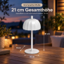 LED Akku Tischlampe Umbrella 2er Set stufenlos dimmbar Touch IP44 warmweiß 2700K