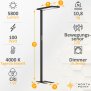 LED Stehlampe 100W mit Bewegungsmelder & Touchsteuerung  5800 Lumen, 4000K - schwarz