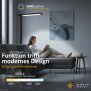 LED Stehlampe 100W mit Bewegungsmelder & Touchsteuerung  5800 Lumen, 4000K - schwarz