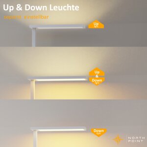 LED Stehlampe 100W mit Bewegungsmelder & Touchsteuerung  195cm hoch 5800 Lumen, 4000K - weiß