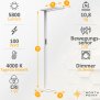 LED Stehlampe 100W mit Bewegungsmelder & Touchsteuerung  195cm hoch 5800 Lumen, 4000K - weiß