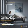 LED Stehlampe 100W mit Bewegungsmelder & Touchsteuerung  195cm hoch 5800 Lumen, 4000K - weiß