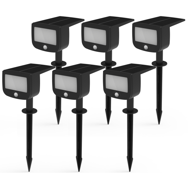 LED Solar Strahler Fluter Sicherheitsleuchte mit Funk-Aktivierung Bewegungsmelder Dämmerungssensor