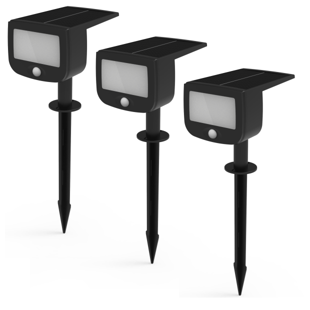 LED Solar Strahler Fluter Sicherheitsleuchte mit Funk-Aktivierung Bewegungsmelder - 3