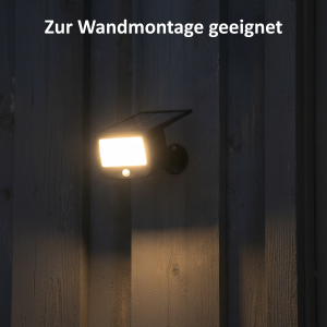 LED Solar Strahler Fluter Sicherheitsleuchte mit Funk-Aktivierung Bewegungsmelder - 3