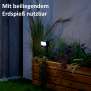 LED Solar Strahler Fluter Sicherheitsleuchte mit Funk-Aktivierung Bewegungsmelder - 3