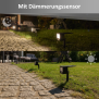 LED Solar Strahler Fluter Sicherheitsleuchte mit Funk-Aktivierung Bewegungsmelder - 3