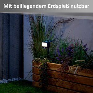 LED Solar Strahler Fluter Sicherheitsleuchte mit Funk-Aktivierung Bewegungsmelder - 6