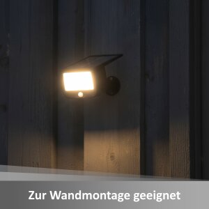 LED Solar Strahler Fluter Sicherheitsleuchte mit Funk-Aktivierung Bewegungsmelder - 6