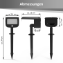 LED Solar Strahler Fluter Sicherheitsleuchte mit Funk-Aktivierung Bewegungsmelder - 6