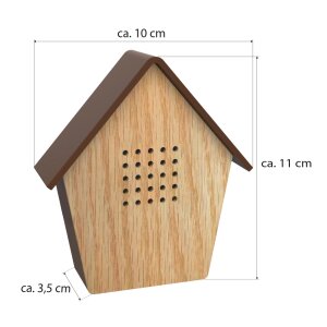 Naturgeräuschebox Vogel Gesang Vogelzwitscher mit Echtholz Bewegungsmelder Vogelgeräusche - 1 Stück