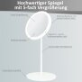 LED Akku Kosmetikspiegel 5-fach, 3 Lichtfarben (Warmweiß/Neutralweiß/Tageslichtweiß), stufenlos