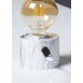 Vintage Akku Glühbirne Edison LED Tischlampe USB-C dimmbar mit Drehschalter  moderne Dekoration Silber matt
