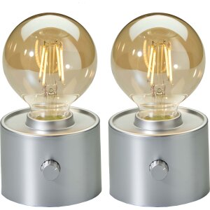 Vintage Akku Glühbirne Edison LED Tischlampe USB-C...