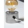 Vintage Akku Glühbirne Edison LED Tischlampe USB-C dimmbar mit Drehschalter  moderne Dekoration 2x Silber matt