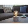 Vintage Akku Glühbirne Edison LED Tischlampe USB-C dimmbar mit Drehschalter  moderne Dekoration 2x Silber matt