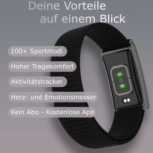 B-Ware Smart Band Fitness-Tracker, Smart Band Smartwatch, 24/7 Aktivitäts, Emotions und