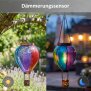 LED Solar Heißluftballon 3er-Set Garten Balkon Terrasse Solarleuchte hängend bunt warmweiß