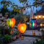 LED Solar Heißluftballon 3er-Set Garten Balkon Terrasse Solarleuchte hängend bunt warmweiß
