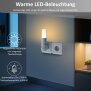 LED Orientierungsleuchte mit Bewegungsmelder  Nachtlicht mit Induktionsladung - Rund 2er-Set
