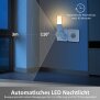 LED Orientierungsleuchte mit Bewegungsmelder  Nachtlicht mit Induktionsladung - Rund 2er-Set