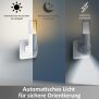 LED Orientierungsleuchte mit Bewegungsmelder  Nachtlicht mit Induktionsladung - Rund 2er-Set