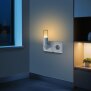 LED Orientierungsleuchte mit Bewegungsmelder  Nachtlicht mit Induktionsladung - Rund 2er-Set