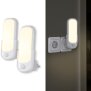 LED Orientierungsleuchte mit Bewegungsmelder  Nachtlicht mit Induktionsladung - Oval 2er-Set