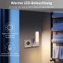 LED Orientierungsleuchte mit Bewegungsmelder  Nachtlicht mit Induktionsladung - Oval 2er-Set