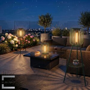 LED Solar Stehleuchte 3in1 Gartenlampe Außenleuchte mit COB LED warmweiß Lichtsensor wetterfest IP44 Solarleuchte Terrasse Balkon Gartenbeleuchtung kabellos grün