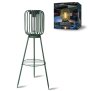 LED Solar Stehleuchte 3in1 Gartenlampe Außenleuchte mit COB LED warmweiß Lichtsensor wetterfest IP44 Solarleuchte Terrasse Balkon Gartenbeleuchtung kabellos grün