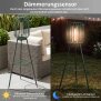 LED Solar Stehleuchte 3in1 Gartenlampe Außenleuchte mit COB LED warmweiß Lichtsensor wetterfest IP44 Solarleuchte Terrasse Balkon Gartenbeleuchtung kabellos grün