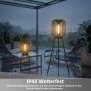 LED Solar Stehleuchte 3in1 Gartenlampe Außenleuchte mit COB LED warmweiß Lichtsensor wetterfest IP44 Solarleuchte Terrasse Balkon Gartenbeleuchtung kabellos grün