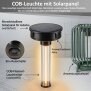LED Solar Stehleuchte 3in1 Gartenlampe Außenleuchte mit COB LED warmweiß Lichtsensor wetterfest IP44 Solarleuchte Terrasse Balkon Gartenbeleuchtung kabellos grün