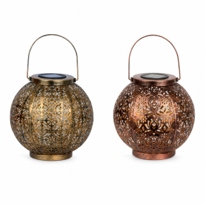 LED Solar Laterne Marrakesh 2er Set Gartenleuchte Metall...