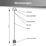 LED Stehleuchte dimmbar mit Gestensteuerung 700 Lumen warmweiß 3000K moderne Wohnzimmerlampe Metall Stehlampe innen Designlampe Schlafzimmer