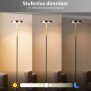 LED Stehleuchte dimmbar mit Gestensteuerung 700 Lumen warmweiß 3000K moderne Wohnzimmerlampe Metall Stehlampe innen Designlampe Schlafzimmer