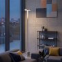 LED Stehleuchte dimmbar mit Gestensteuerung 700 Lumen warmweiß 3000K moderne Wohnzimmerlampe Metall Stehlampe innen Designlampe Schlafzimmer
