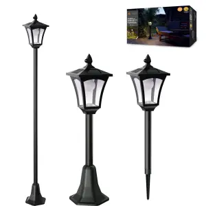 LED Solar Gartenlaterne 3in1 mit Bewegungsmelder Dämmerungssensor warmweiß 3000K 20lm IP44