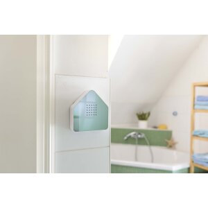 Naturgeräuschebox Vogel Gesang Vogelzwitscher Box unsichtbarer HF Bewegungssensor - Haus Acrylik grün