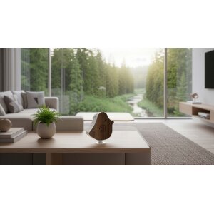 Naturgeräusche Box Vogel Sound Box Echtholz Bewegungsmelder Sound Sensor Timer USB-C Nussholz