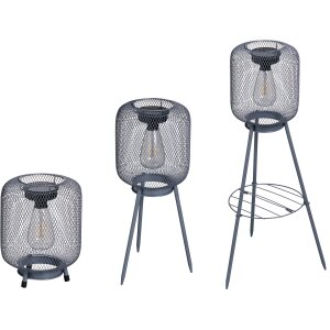 LED Solar Stehlampe Stehleuchte Tischlampe mit...