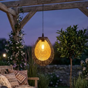 Solar Hängeleuchte außen LED warmweiß...