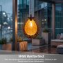 Solar Hängeleuchte außen LED warmweiß Gartenleuchte solar Hängelampe wetterfest IP44 mit Haken automatische Dämmerung Balkon Terrasse Beleuchtung Orientalisch kupfer