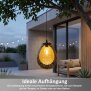 Solar Hängeleuchte außen LED warmweiß Gartenleuchte solar Hängelampe wetterfest IP44 mit Haken automatische Dämmerung Balkon Terrasse Beleuchtung Orientalisch kupfer